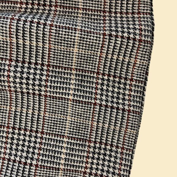 1970s houndstooth skirt, size 10 Dimension V ankle-length poly/wool maxi skirt - Picture 3 of 9